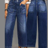 Pantalon Femme Décontracté Taille Haute Jambe Large