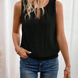 Tank Top avec Un Cou Carré et un Design Texturé