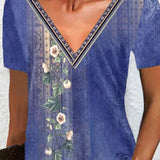 Robe à imprimé floral et manches courtes