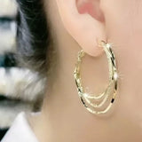 Boucles d'oreilles à plusieurs couches