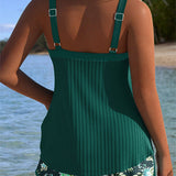 Tankini Rayé Deux Pièces Short De Plage