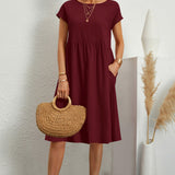 Robe ample à encolure ronde