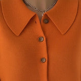 Pull Manches Longues À Revers Boutonnés