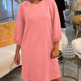 Robe élégante de couleur unie