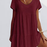 Robe ample décontractée à manches courtes