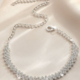 Bracelet de cheville en strass losange irrégulier