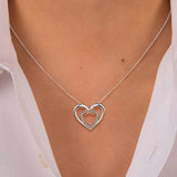Collier d'amour bicolore à la mode