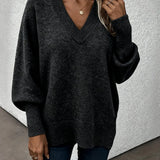 Pull Manche Lanterne Encolure En V
