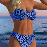 Maillot De Bain Sexy Imprimé Léopard Deux-Pièces