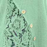 T-Shirt Dentelle Panneau Tricoté