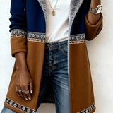 Manteau À Capuche Tendance À Manches Longues