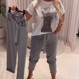 Pantalon Élastique Coupe Slim Décontracté