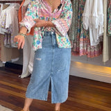 Blouse décontractée à imprimé floral coloré