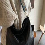 Sac seau vintage à bandoulière de grande capacité