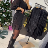 Robe Élégante À Col En V Et Motif Patchwork