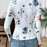 T-Shirt Avec Dessins Floraux Et Design Polyvalent