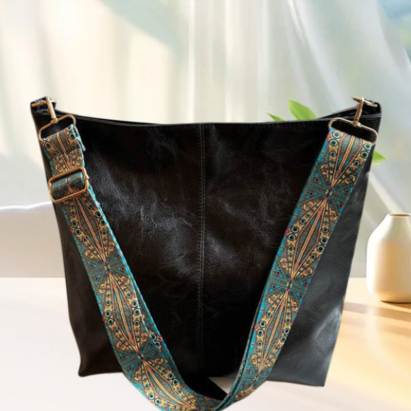 Sac seau vintage à bandoulière de grande capacité