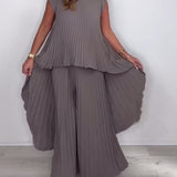 Costume Tendance Style Urbain Couleur Unie Deux Pièces