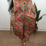 Robe À Col En V Avec Imprimé Torsadé