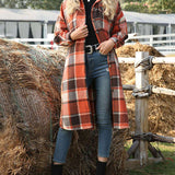 Manteau à carreaux avec boutons à revers