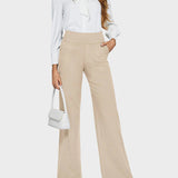 Pantalon Femme Taille Haute Extensible Décontracté Yoga Jambe Large