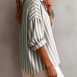 Blouse Rayée Ample À Col