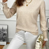 Pull Élégant Orné De Dentelle