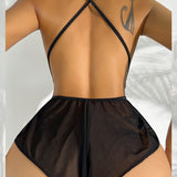 Lingerie Sexy Une Pièce À Fines Bretelles