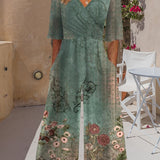 Combinaison à poche à imprimé floral vintage