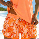 Tankini Élégant Imprimé Océan Fendu