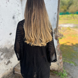 Manteau élégant avec design en tricot ajouré