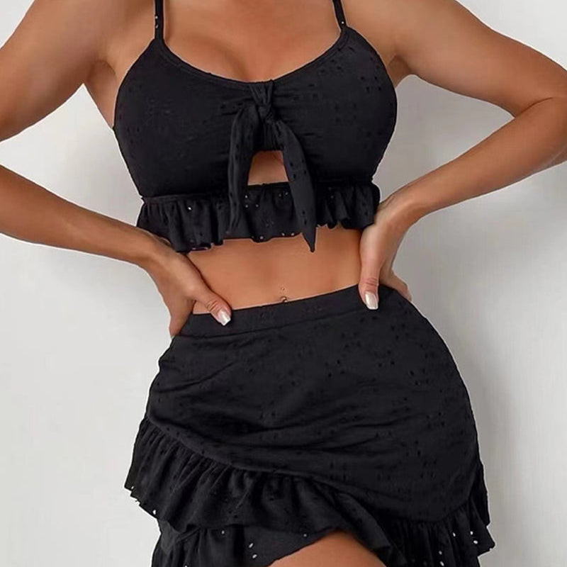 Ensemble bikini trois pièces avec robe