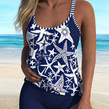 Tankini Amincissant Boxer Imprimé Deux Pièces