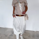 Pantalon Mode Couleur Unie Court