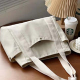 Sac en toile de grande capacité avec doubles poignées
