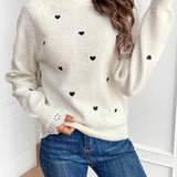 Pull décontracté à la mode en forme de cœur