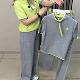 Ensemble Deux Pièces Demi-Creuse Col Montant Sport Décontracté