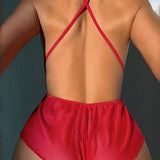 Lingerie Sexy Une Pièce À Fines Bretelles