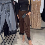Pantalon À La Mode Dentelle Broderie Harem