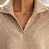 Pull Col En V Élégant Polyvalent
