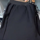 Pantalon Élégant À Cordon Et Taille Élastique