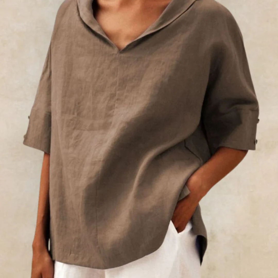 Zayda | Blouse légère en lin pour femmes Printemps et Été