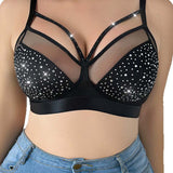Soutien-Gorge Étincelant Diamant Grande Taille Sans Couture