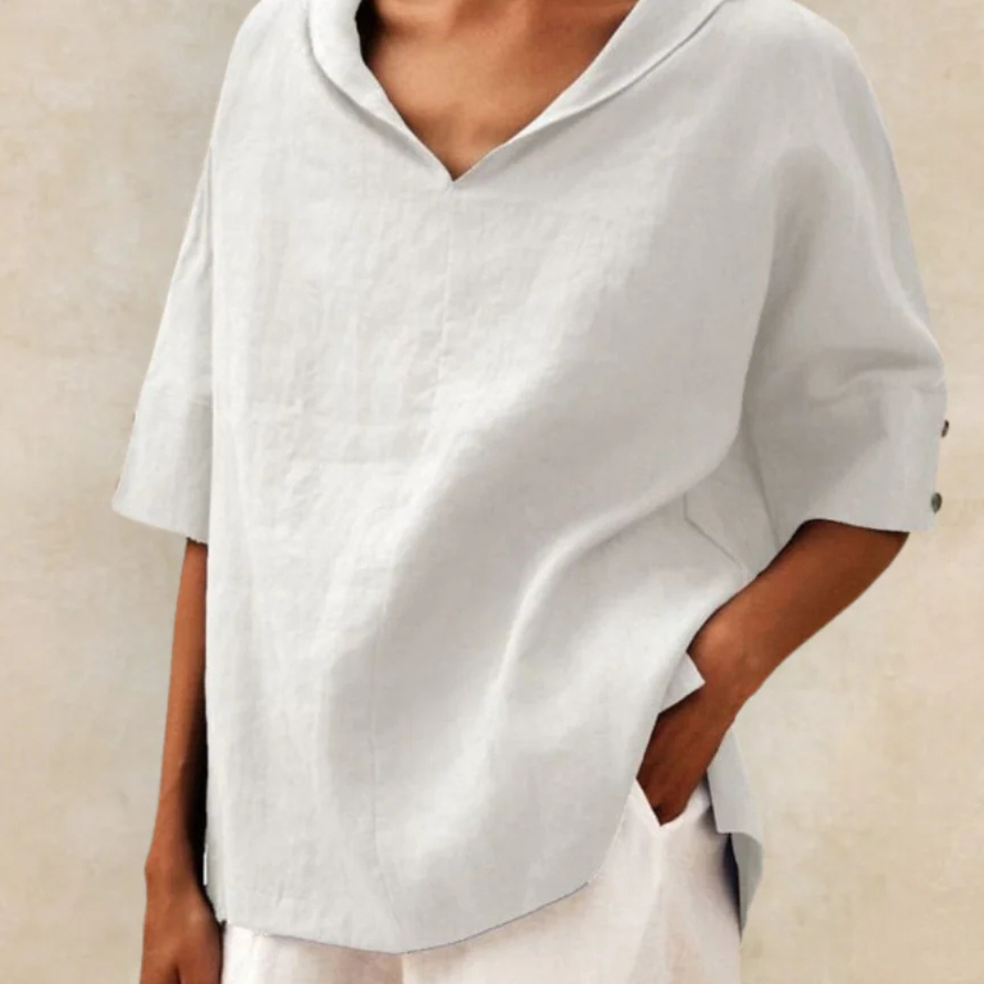 Zayda | Blouse légère en lin pour femmes Printemps et Été