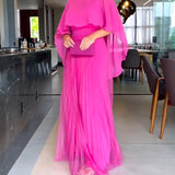 Robe longue à col rond et ligne A