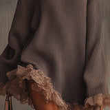 Ensemble Avec Style Élégant, Couche de Pull Et Robe Camisole