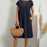 Robe ample à encolure ronde