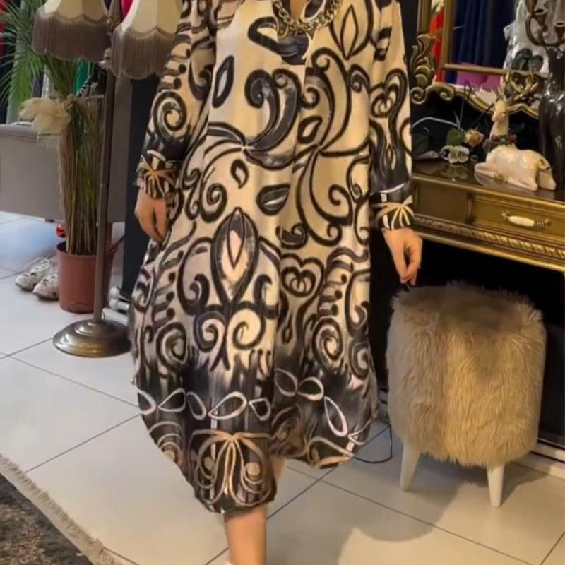 Robe imprimée ample et élégante