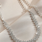 Bracelet de cheville en strass losange irrégulier