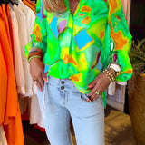 Chemises à manches longues et style décontracté coloré
